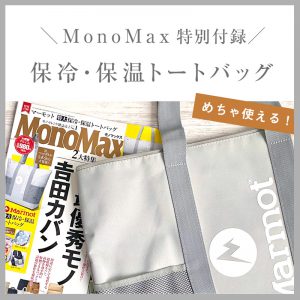 MonoMax5月号特別付録Mermotマーモット特大保冷保温トートバッグ