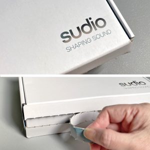 SudioEttスーディオエット北欧デザイン完全ワイヤレスノイズキャンセリングイヤホン開封口コミレビュー